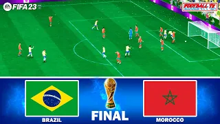 BRAZIL vs MOROCCO - FIFA WORLD CUP FINAL | FIFA 23 FULL MATCH | PC GAMEPLAY 4K