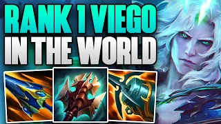 RANK 1 VIEGO IN THE WORLD INSANE SOLO CARRY GAMEPLAY | CHALLENGER VIEGO JUNGLE GAMEPLAY | 14.5 S14