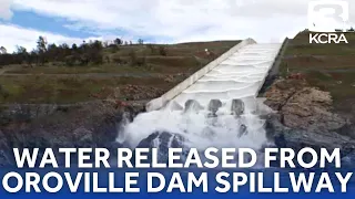 Lake Oroville water released from main spillway for first time in 4 years