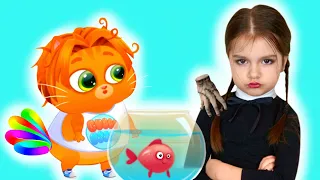 Дивовижні історії для дітей про котика Бубу та Арину | Кіт Bubbu та Арина весело проводять час