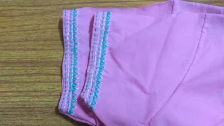 Very easy embroidery on regular wear cotton blouse