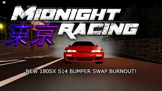 180SX S14 BURNOUT IN MIDNIGHT RACING TOKYO (NEW 180SX BODYKITS!)