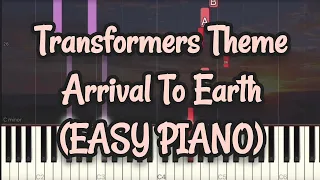 Transformers Main Theme - Arrival To Earth (Simple Piano, Piano Tutorial) Sheet 琴譜