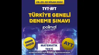 POLİMAT YAYINLARI TÜRKİYE GENELİ AYT DENEME SINAVI MATEMATİK TESTİ