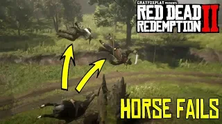 Red Dead Redemption 2 - Horse Fails Compliation