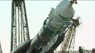 Russian Soyuz Spacecraft and Rocket Rolled Out to Launch Pad / ISS Expedition 38/39 / 720p HD