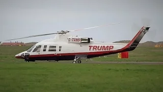 Trump's Chopper 'Sikorsky S76B'  Take-off @ Blackpool Airport Today 5/4/17