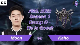 [Eng Sub] WC3｜Moon｜⭐️⭐️⭐️ He is Good!｜vs Kaho[NE]｜AWL 2022 Season 1 Group D Bo3