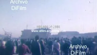 DiFilm - Botadura del buque petrolero "Toba" en Buenos Aires 1981