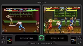 Final Fight (Snes vs Sega Cd) Side by Side Comparison