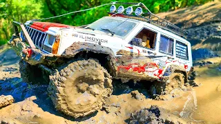 RC Car MUD OFF Road Extreme Challenge 4x4 — Axial SCX10ii JEEP Cherokee