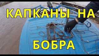 КП 250 ломает руку . Установка проходных капканов на бобра !