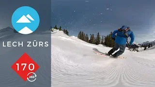 Ski route 170 Lech-Zürs in 360 VR | Piste View