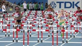 Sally Pearson sets a championship record in the Women's 100m Hurdles Final