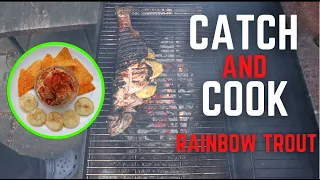 {Crazy} Rainbow TROUT caught in LONDON City | CATCH and COOK | Cold SMOKED Fish Dip | Grilled Fish!