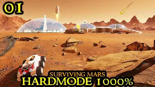 Surviving Mars HARDMODE 1000% Difficulty - The BEST Start || HARDCORE Survival Sandbox Part 01