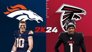 NFL 2K24 | Atlanta Falcons at Denver Broncos | Rosters Out NOW ! | Penix vs Nix