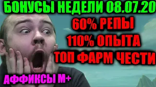 110% ОПЫТА, 60% РЕПУТАЦИИ, ОТЛИЧНЫЙ МЕТОД ФАРМА ЧЕСТИ(ХОНОРА),ХАЛЯВНЫЙ ШМОТ425-455, АФФИКСЫ М+