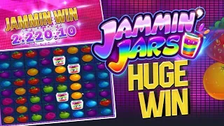 INSANE HUGE WIN ON JAMMIN JARS SLOT ON LAST SPIN!!!!!