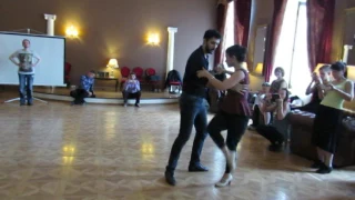 Nevskaya milonga 2017. Dana Frigoli y Adrian Ferreyra. resume of the lesson on Vals