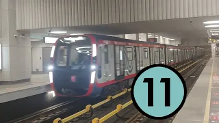 Метросостав 81-775/776/777 "Москва-2020" на обкатке