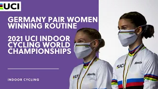 Germany Pair Women winning routine | 2021 UCI Indoor Cycling World Championships