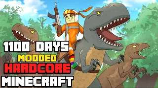 I Survived Hardcore Modded Minecraft For 1100 Days using the largest modpack possible