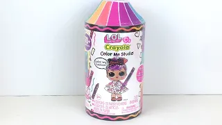 LOL Surprise Crayola Color Me Studio Mini Doll & Crayons Capsule ✨ Unboxing & Review