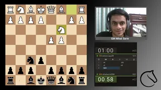 GM Nihal Sarin plays Lichess Bullet Titled Arena