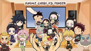 Demon Slayer React to Ships | Anime Chibi Fnf vs Finger AU Kamaboko Squad Version (ft. Hashira)