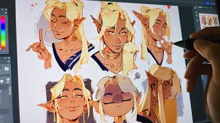 Drawing a Character Expression Sheet!