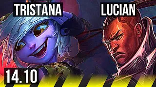 TRISTANA & Nami vs LUCIAN & Lulu (ADC) | Rank 4 Trist, Legendary | JP Master | 14.10