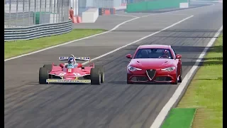 Alfa Romeo Giulia Quadrifoglio vs Ferrari F1 1979 - Monza