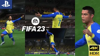 FIFA 23 All Last-Minute Goal Celebration featuring Cristiano Ronaldo for Al Nassr | PS5 Gameplay 4K