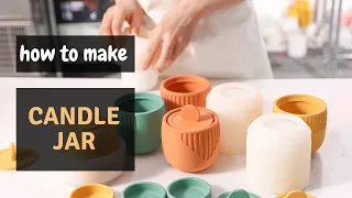 How to make 3 Candle Jars with different shapes- Tips from silicone mold designer | Boowan Nicole