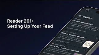 How to Set Up Your Reader Feed