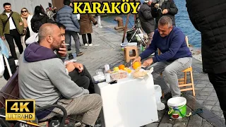 ISTANBUL ,  A WALK IN THE VERY BEAUTIFUL NEİGHBORHOOD OF KARAKÖY. 4K HDR.