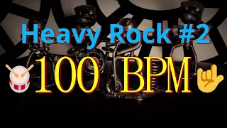 100 BPM - Heavy Rock #2 - 4/4 Drum Beat - Drum Track - Heavy Drum beat 🥁🎸🎹🤘