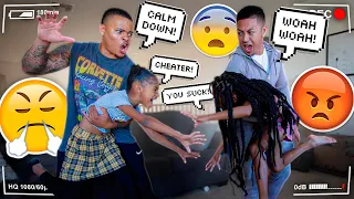 EMMALI & NOELLE PRETEND TO FIGHT TO GET OLDER BROTHERS REACTION! *THEY GO OFF!*