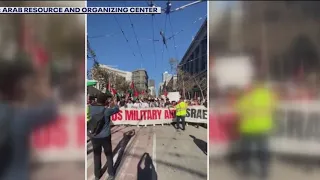 Thousands protest on SF freeway calling for ceasefire in Gaza