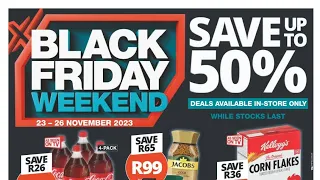What's on  Black Friday specials at Checkers this weekend. Promo  23 November to 26 November 2023