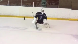 Тренировка Хоккейного Вратаря.Скольжение на щитках.Goalie School