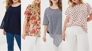 50 Chiffon Blouse for Plus Size Women. New Arrival. Trendy and Fashionable 2019