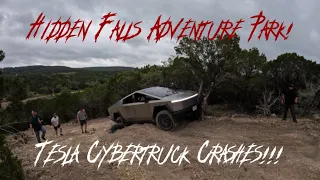 Tesla Cybertruck crashes into tree at Hidden Falls Adventure Park!