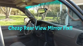 How to Repair a Rear View Mirror that Fell Off - Very Inexpensive