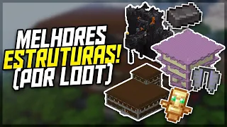 AS MELHORES ESTRUTURAS e seus ITENS RAROS no MINECRAFT