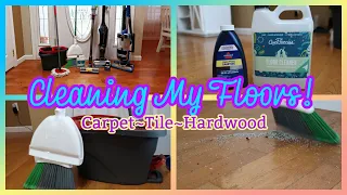 Deep Clean My Floors With Me!! // Carpet - Hardwood - Tile