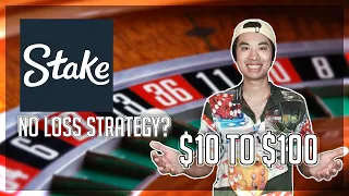 $10 to $100 Challenge (Stake) | Testing a "No Loss" Roulette Strategy