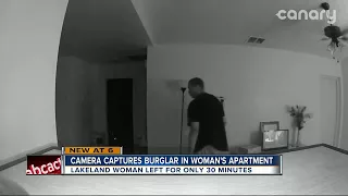 Camera captures burglar in woman's apartment