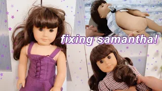 FIXING UP AN OLD AG DOLL | restoring and fixing samantha!